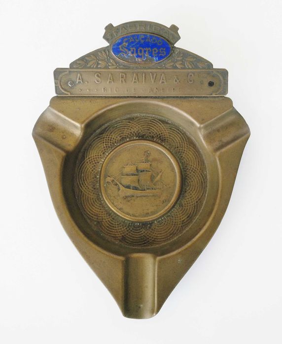 Antigo cinzeiro publicitário Fabrica Calçado Sagres - A. Saraiva & CIA