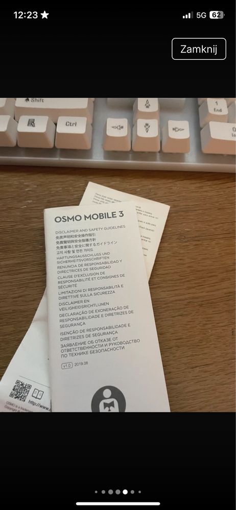 Gimbal stabilizator DJI osmo mobile 3 (kolor szary)