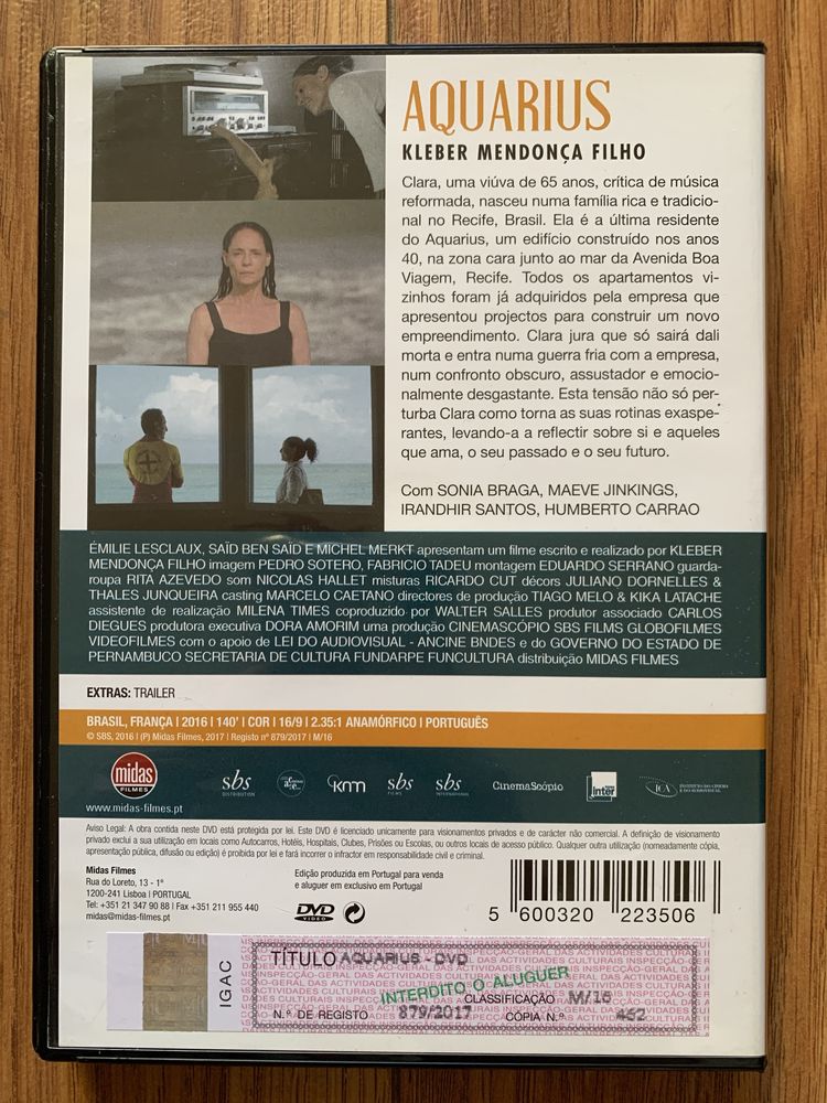 Aquarius - Sonia Braga - dvd