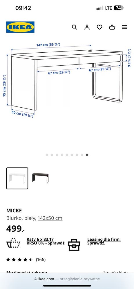 Biurko duże białe ikea