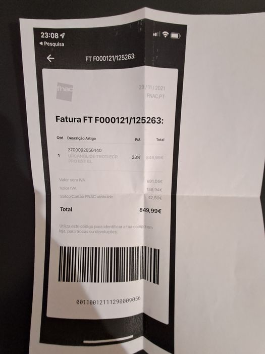 Trotinete elétrica Urbanglide E-Cross Pro Boost