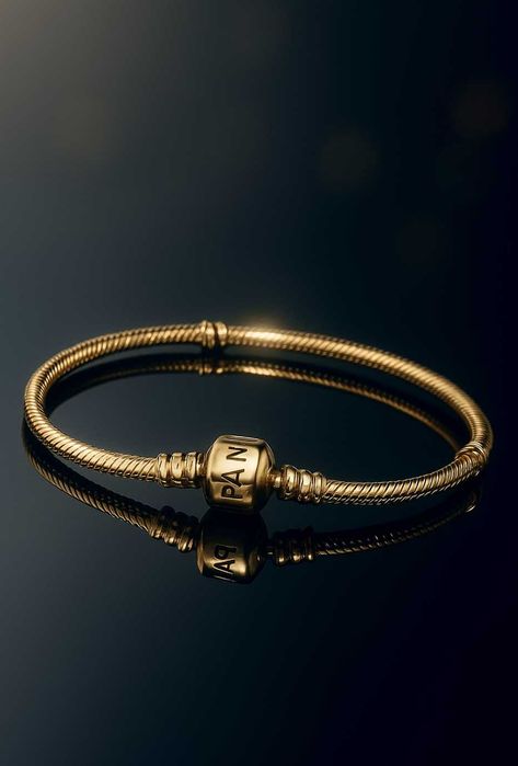 Bransoletka Pandora 18 cm złota nowa 2 charmsy GRATIS pudełko Pandora