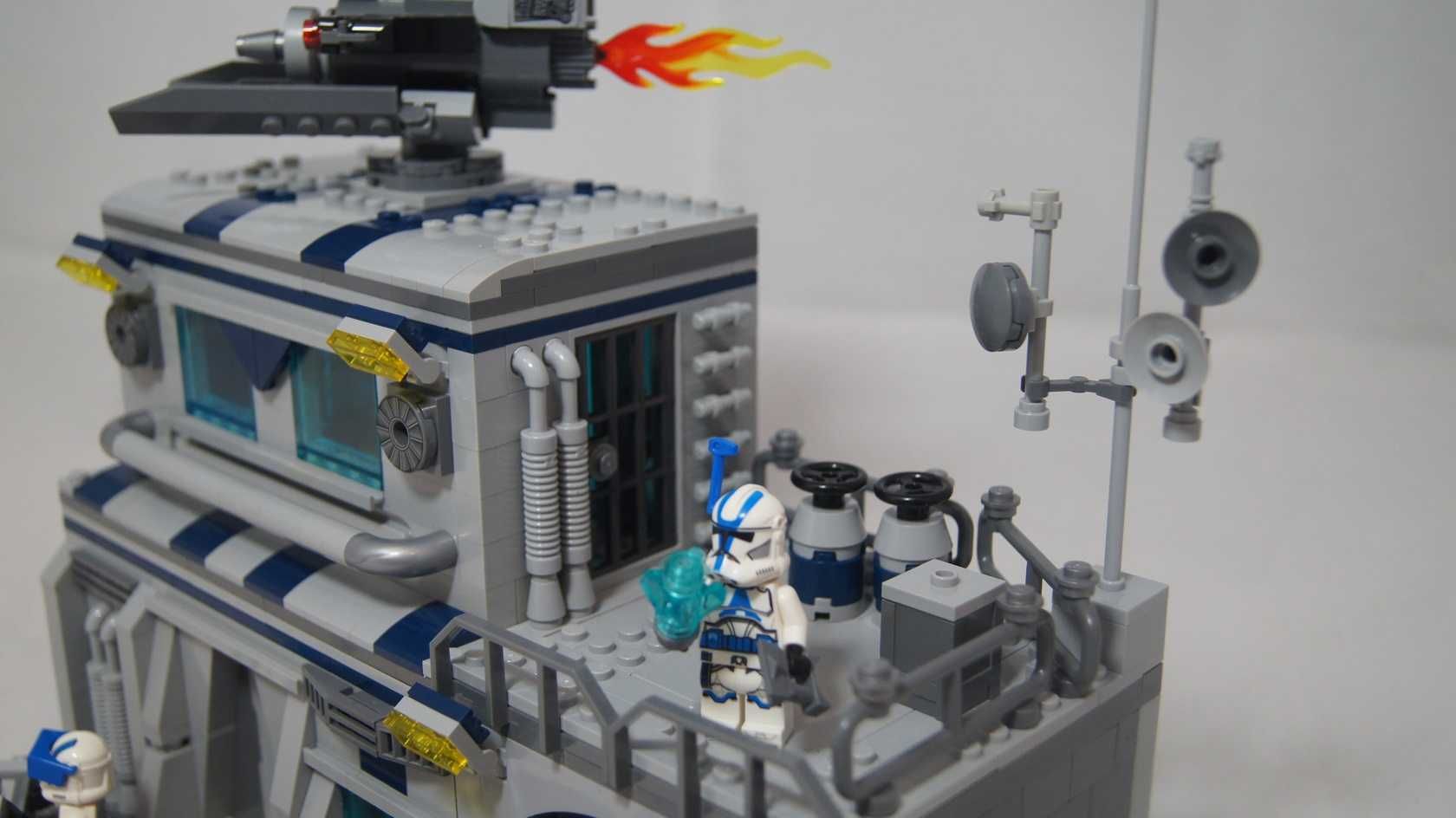 Lego Star Wars MOC baza hangar klonów 501 legionu figurki clone