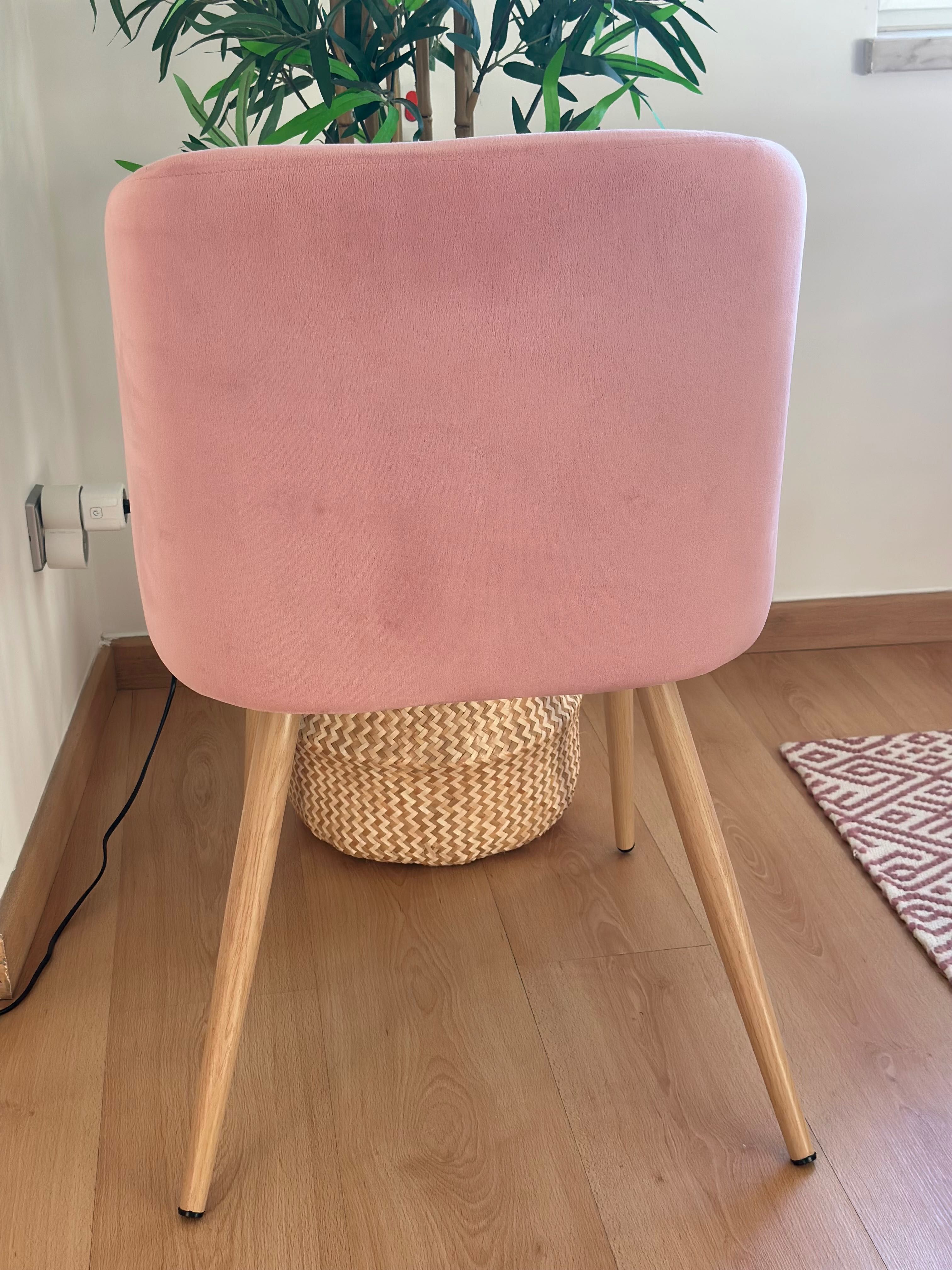 Cadeira de Sala – Rosa Velho, Veludo, Elegante
