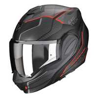 Kask motocyklowy szczękowy SCORPION EXO-TECH ANIMO czarno czerwony