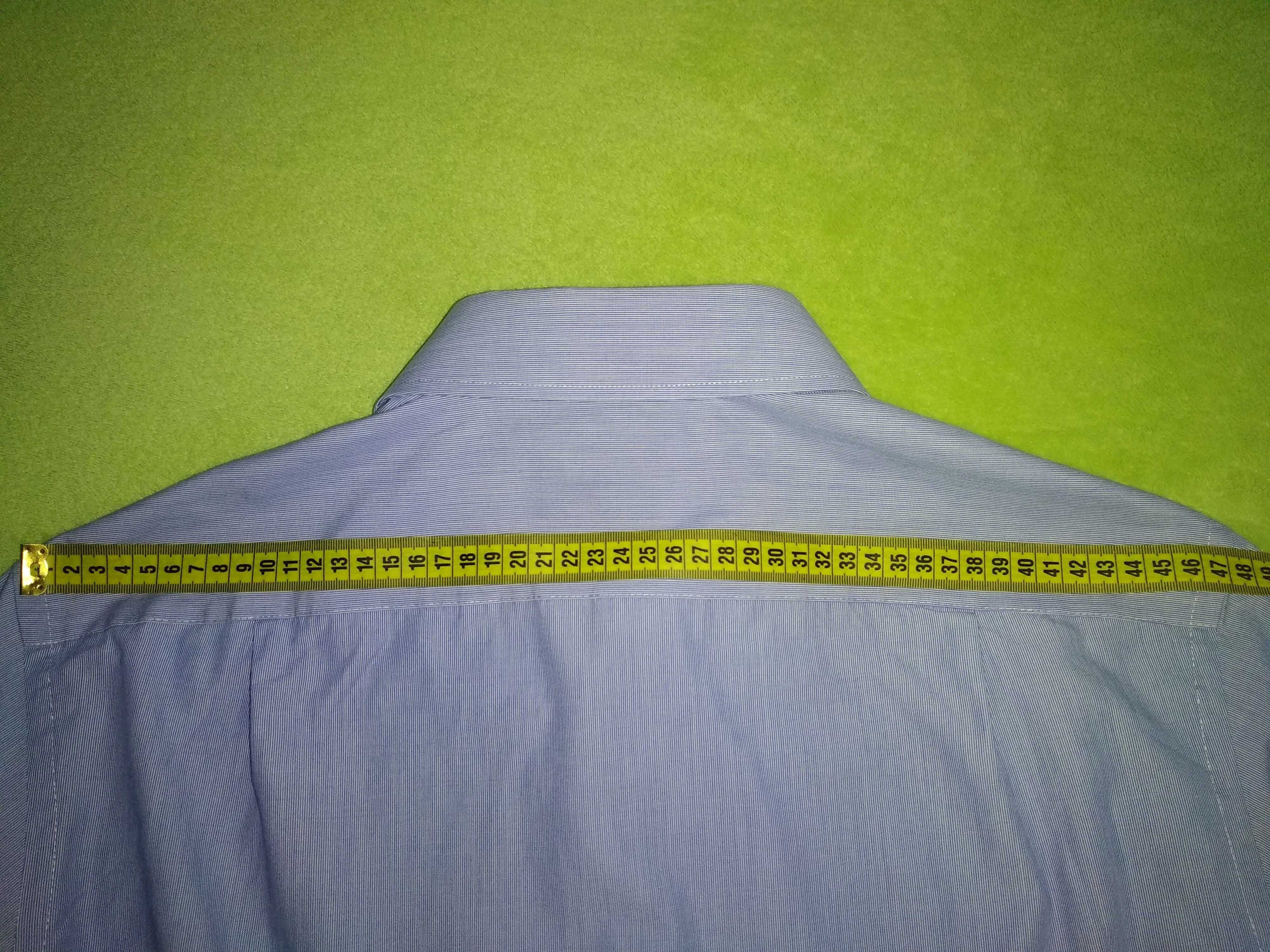 Niebieska koszula męska MARKS & SPENCER regular fit. Rozmiar M (39-40)