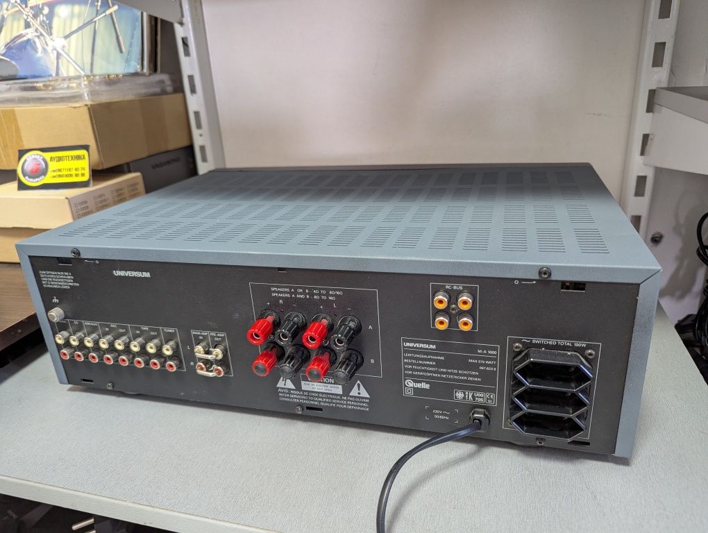 Hi-Fi Стерео усилитель Universum M-A1000. 2х120 Вт. PreOut. Вес 9 кг