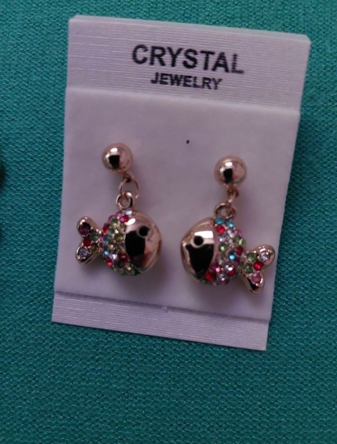 Zestaw biżuterii Crystal jewelry, z rybką. NOWA.