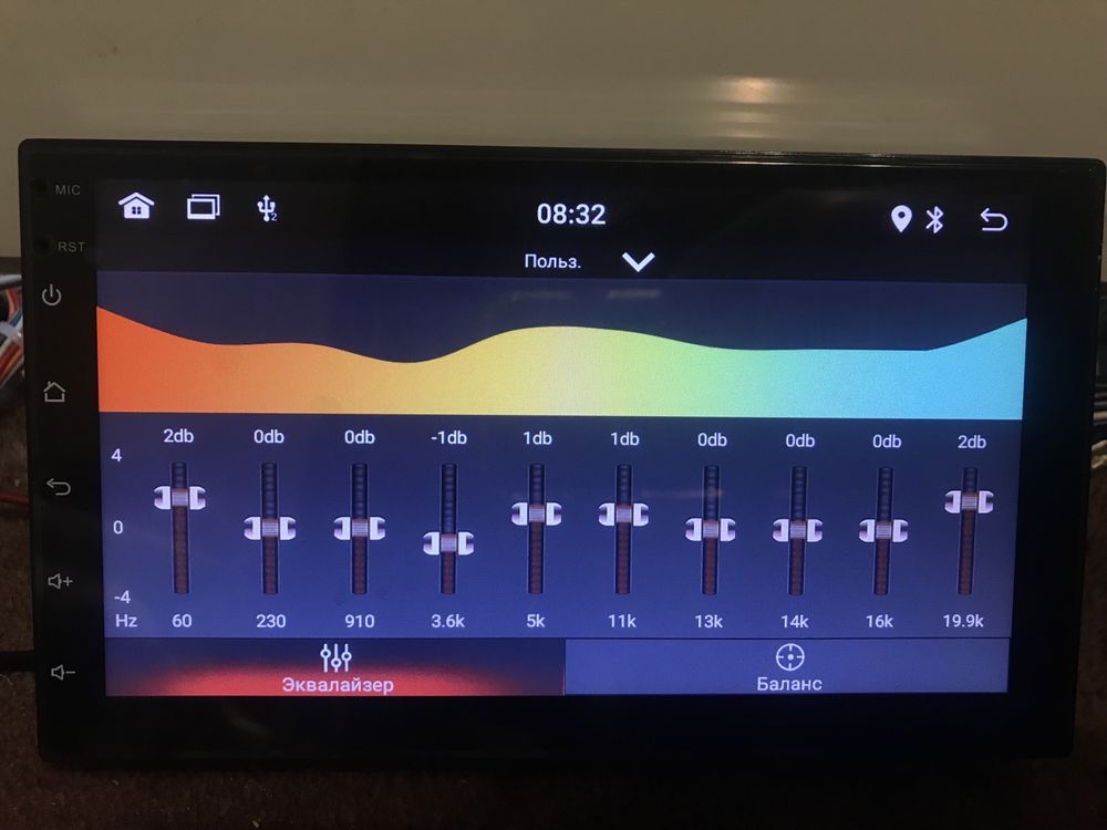 2 дін 7 дюймів Магнітола Android 12 32Gb USB GPS WiFi Bluetooth