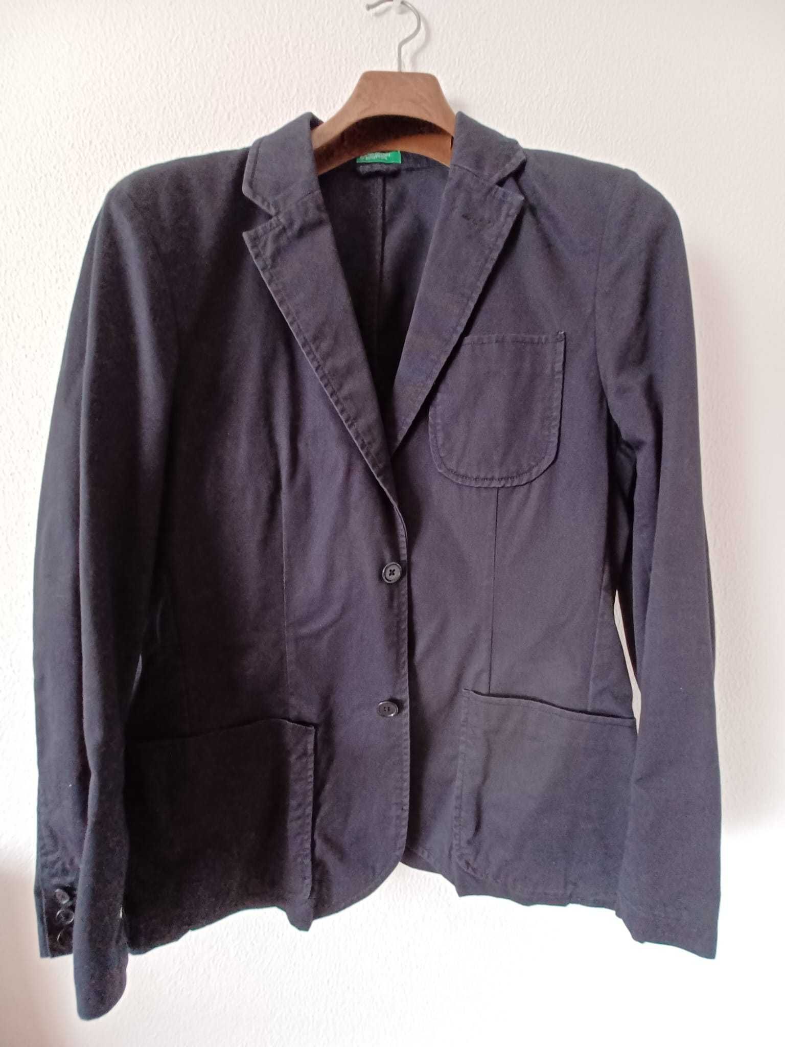 Blazer Casual azul 100% Algodão Benetton