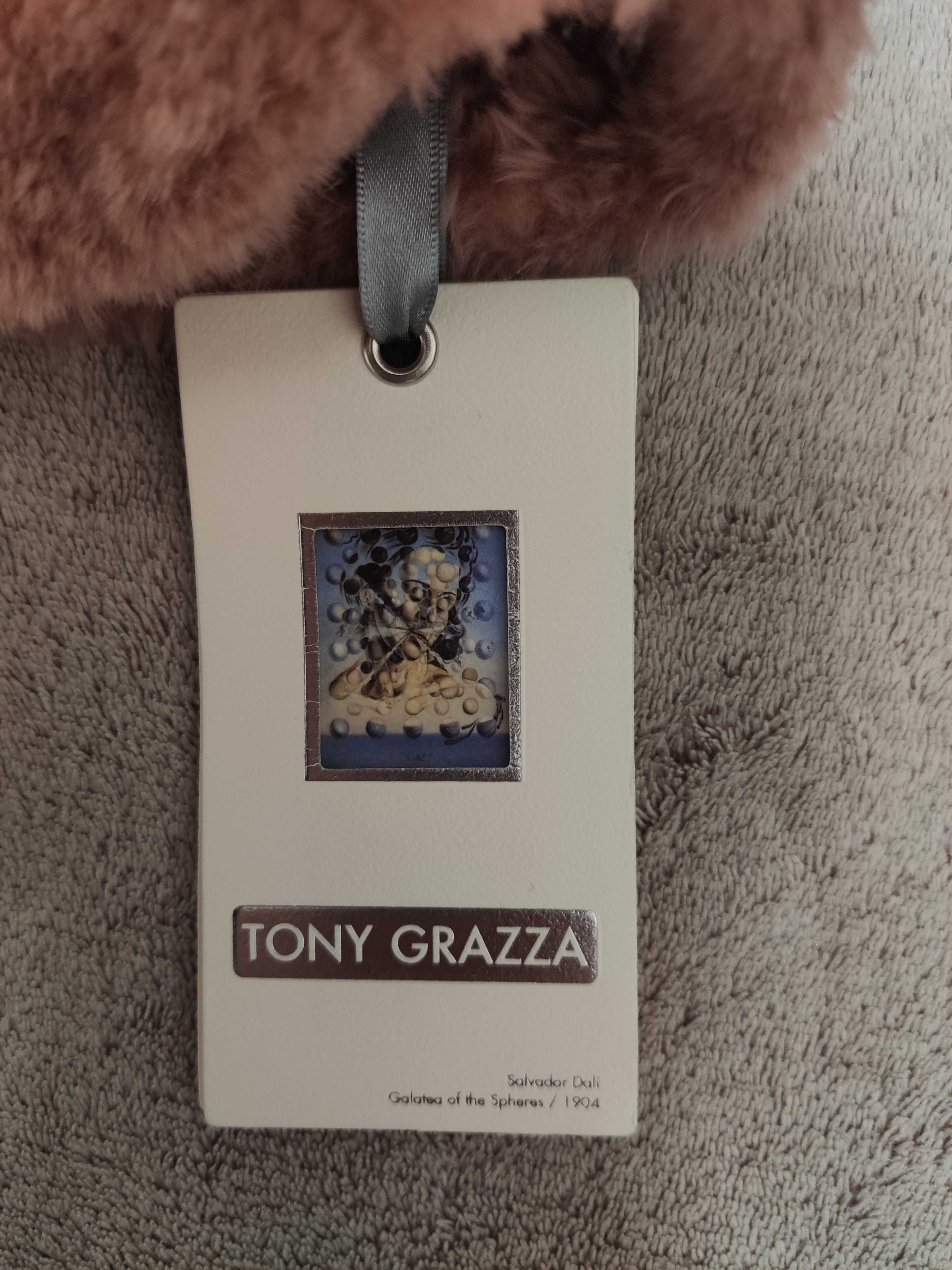 Двухцветный полушубок TONY GRAZZA Цвет черно-розовый топ 2023