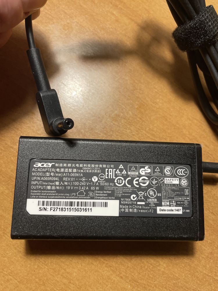 Блок Питания Зарядное Устройство Acer Aspire 19V 3.42A 4.74A 65W 90W