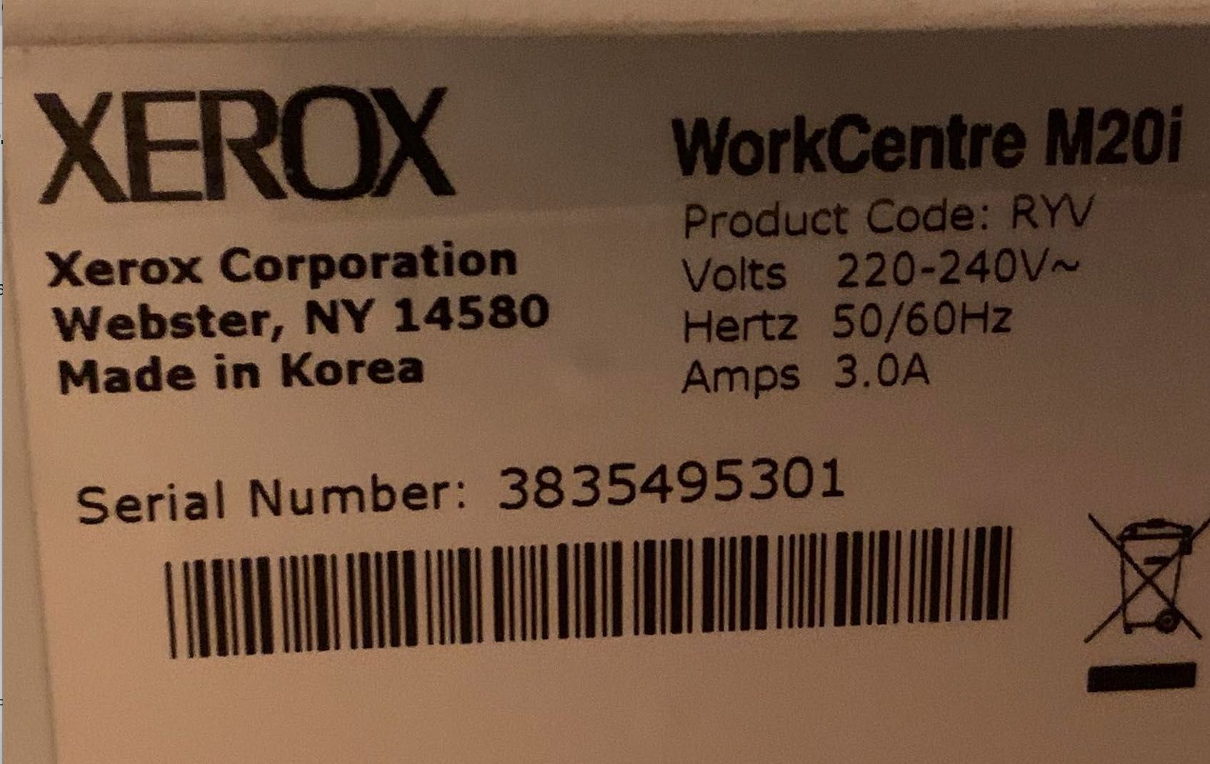 Ксерокс Xerox WorkCentre M20i