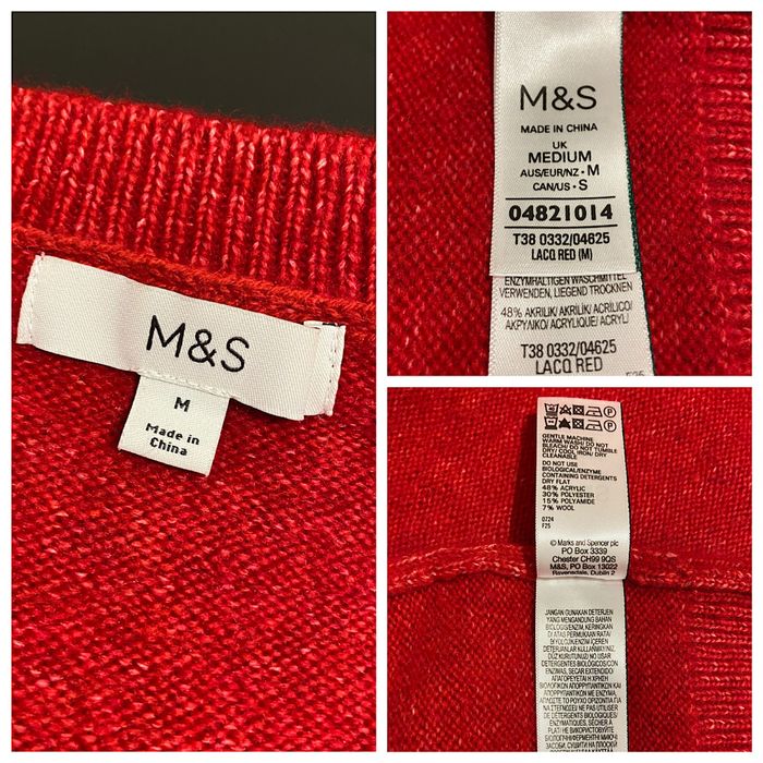Жіноча кофта светр червого кольору віж M&S Collection
