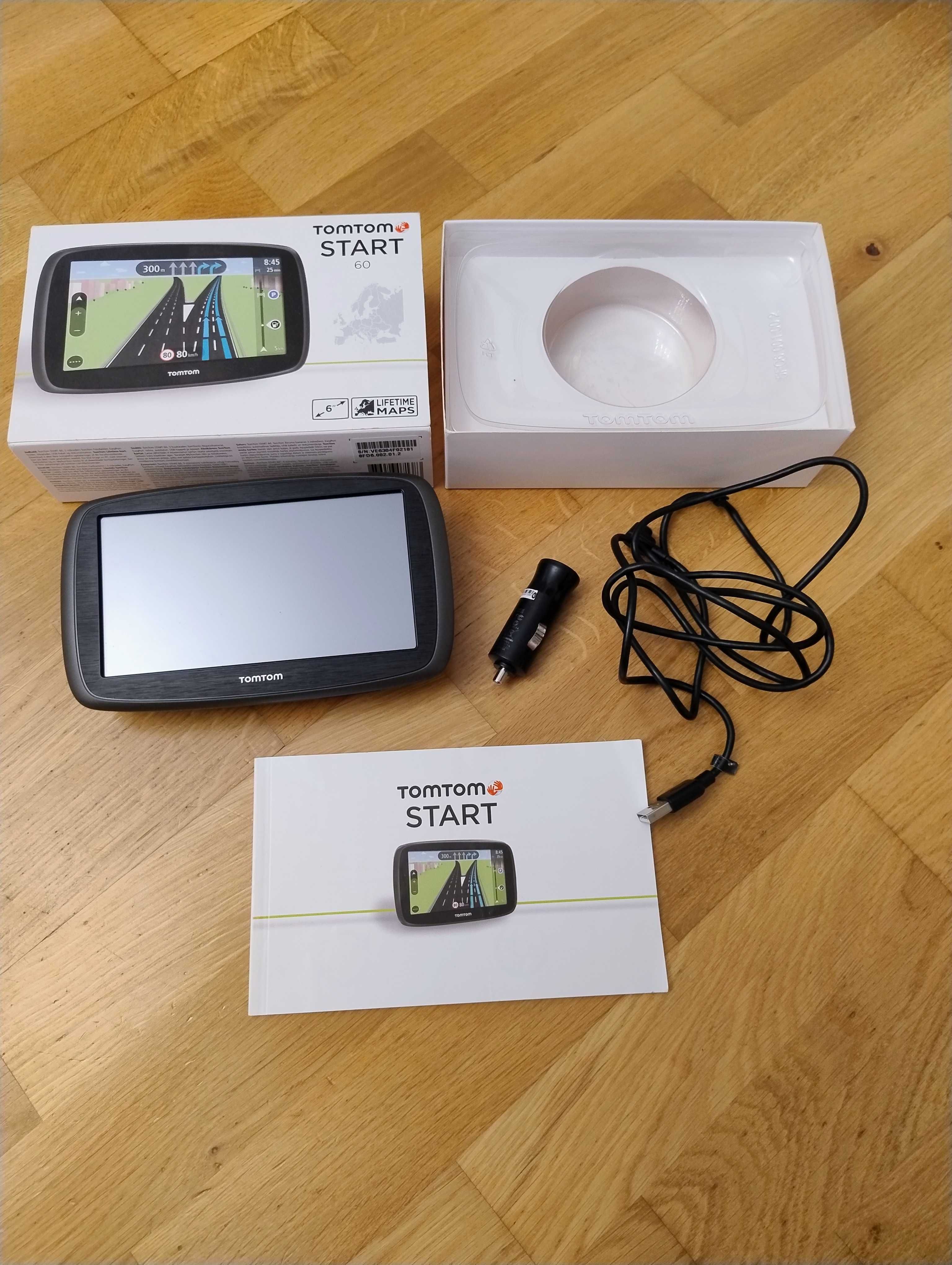 TomTom Start 60 – nawigacja GPS – komplet – uszkodzona, nie włącza się