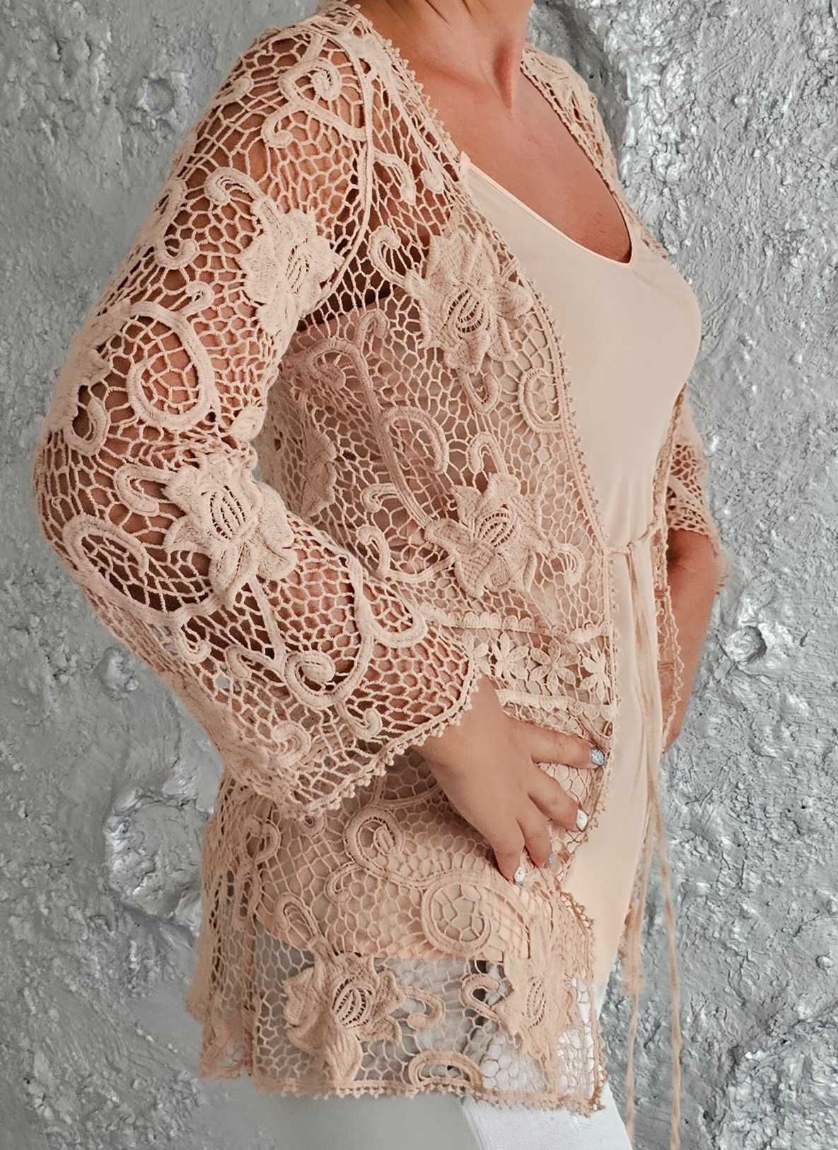 TWINSET komplet 2 czesci ażurowy roz M/L