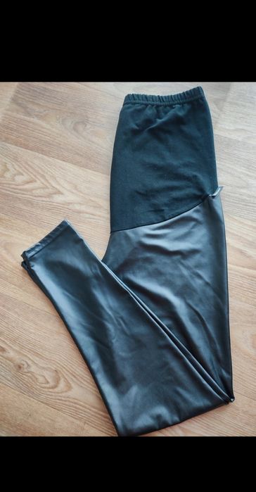 Legginsy ciążowe lateksowe , ekoskóra rozmiar L