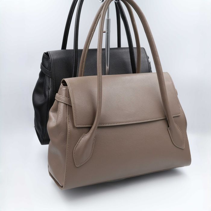 Сумка жіноча шкіряна Polina & Eiterou Y2424 Сумка женская кожаная беж