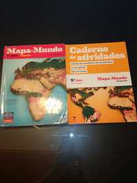 Manual e caderno de Atividades de Geografia Mapa Mundo 9ano