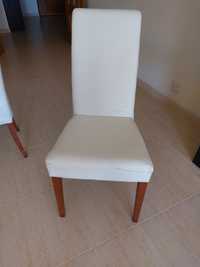 4 Cadeiras brancas pele sintética