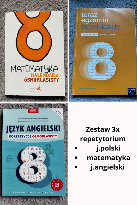 Repetytorium 8 klasa - zestaw 3 podręczników