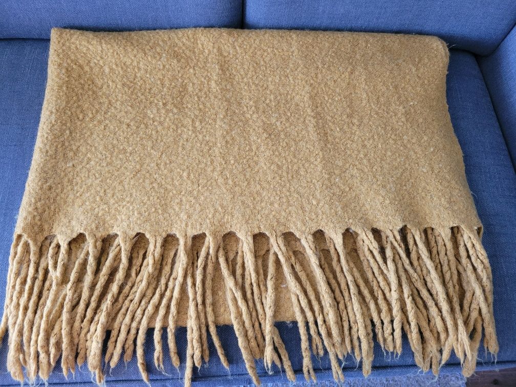 Koc pled H&M Home 130x170 wełna