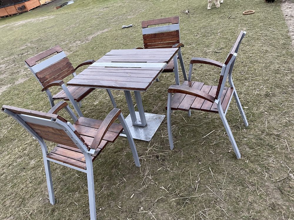 Zestaw piwny ogrodowy stoły krzesła meble ogrodowe komplet