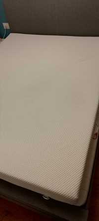 Materac piankowy, średnio twardy/biały, 160x200 cm