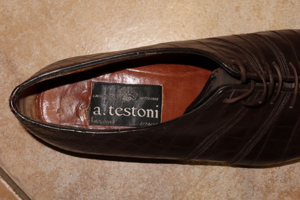 Крокодилові Туфлі A. Testoni • Натуральний крокодил • Оригінал