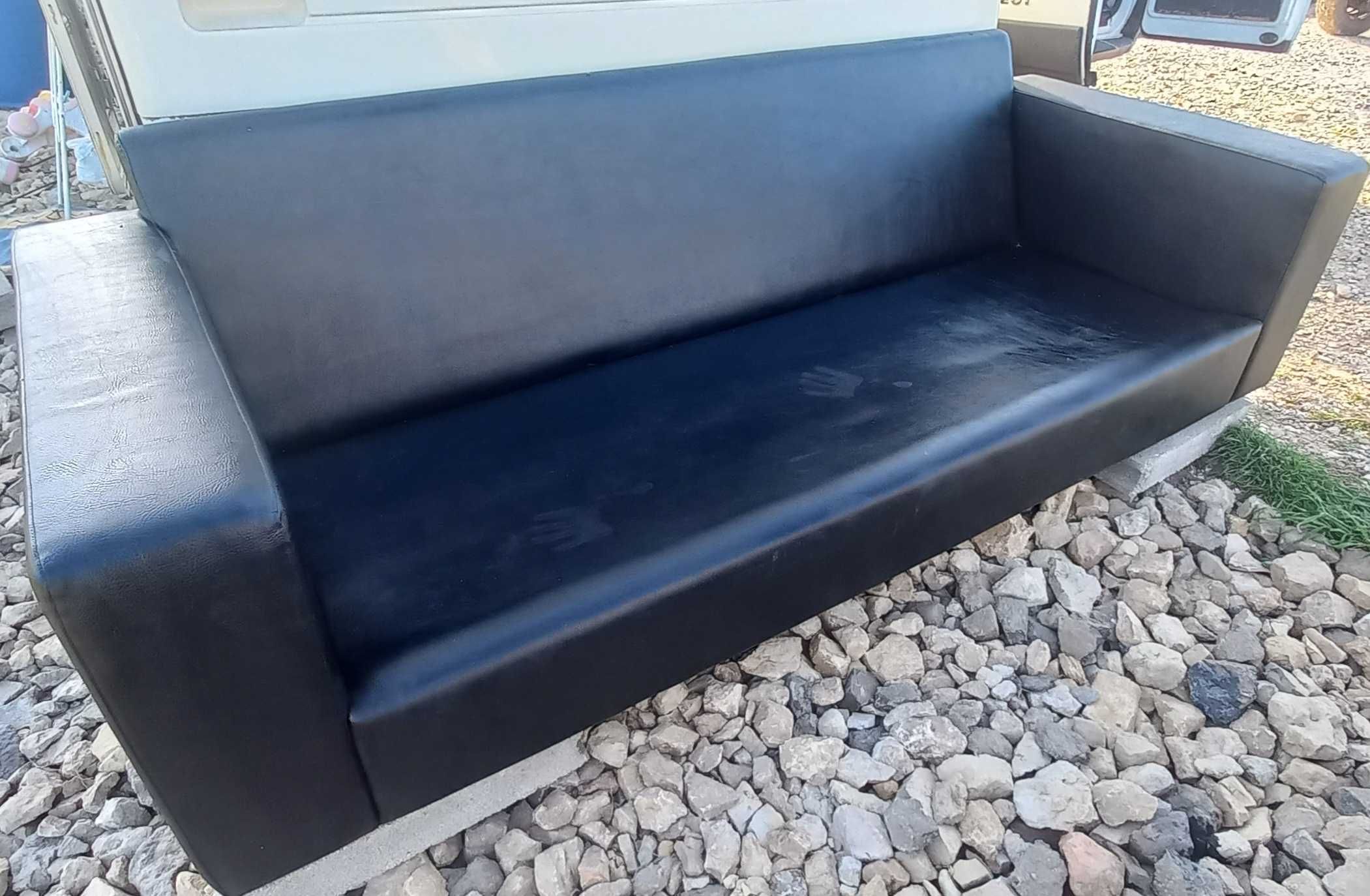 Maravilhoso sofá preto de 2,5m