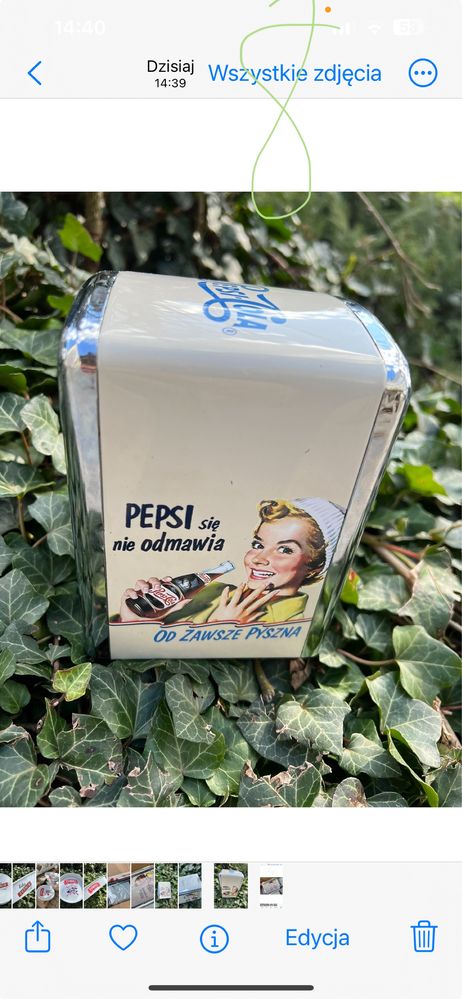 Dyspenser serwetek Pepsi, serwetnik.