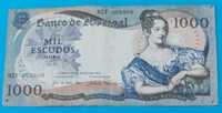 Nota de 1.000$00 de Portugal,  CH 10, D. Maria  II,  1967