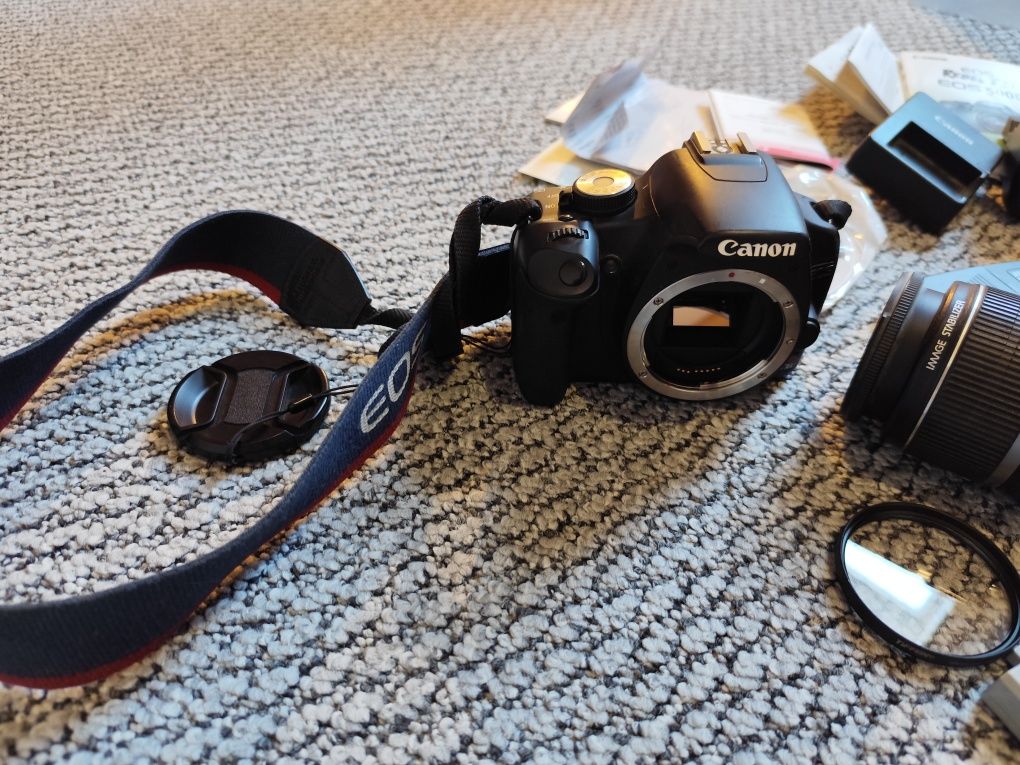 Aparat Canon t1i i dużo akcesori 18-55,55-250