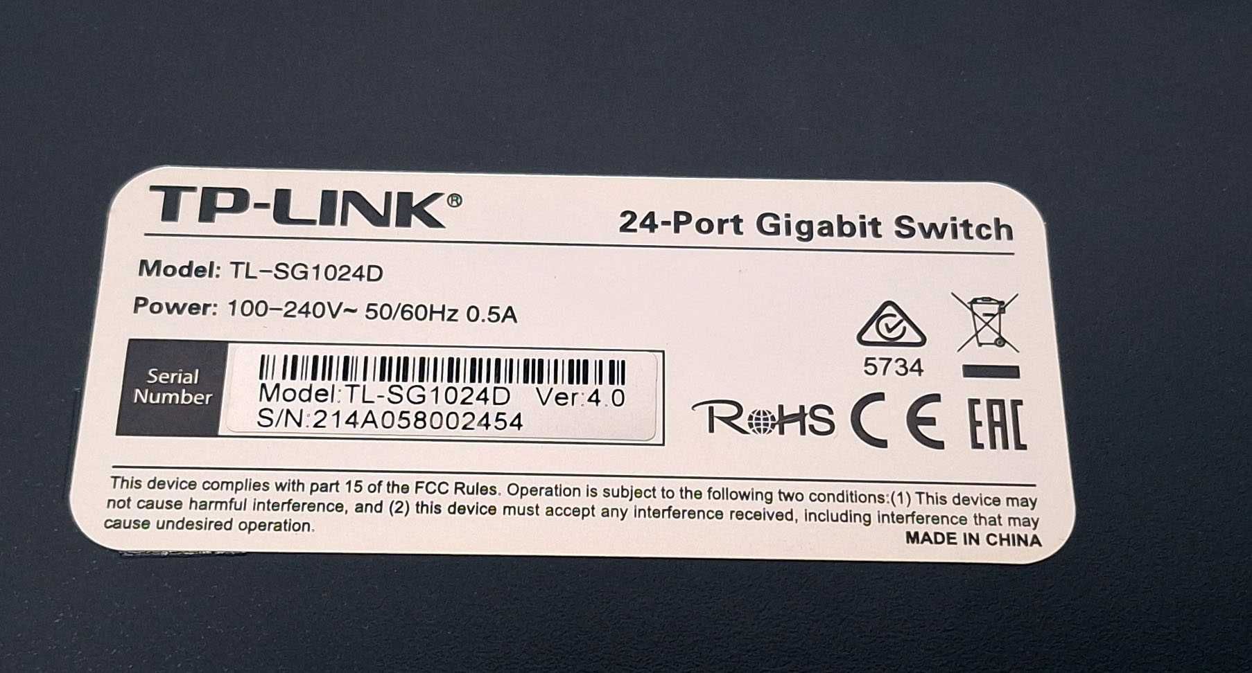 Przełącznik sieciowy switch TP-Link TL-SG1024D