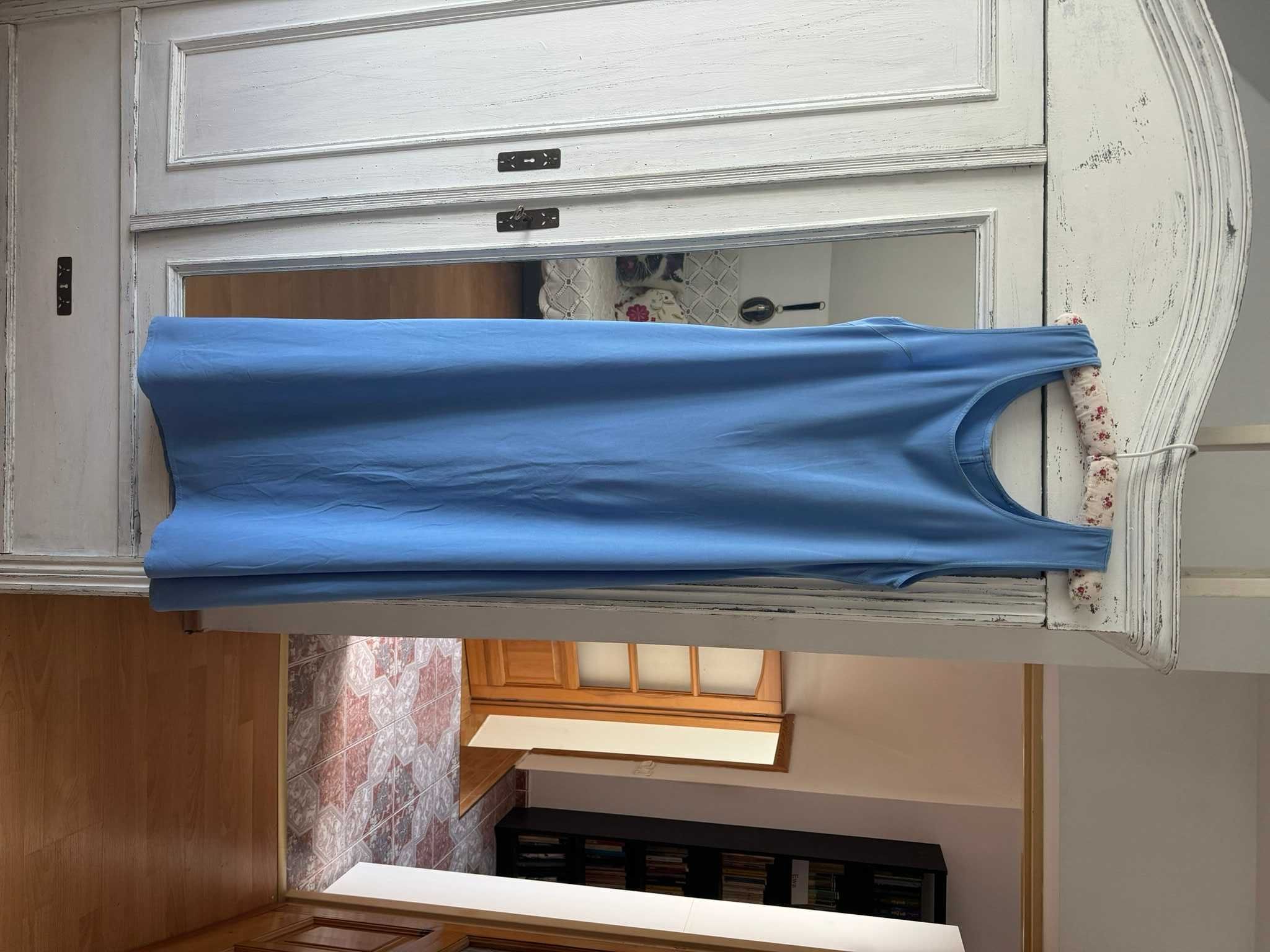 Bawełniana długa sukienka r M/L w pięknym kolorze
