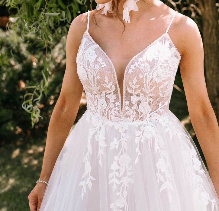 Suknia ślubna xs, ivory + welon 2,5 m gratis