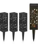 Relaxdays Zestaw lamp solarnych led