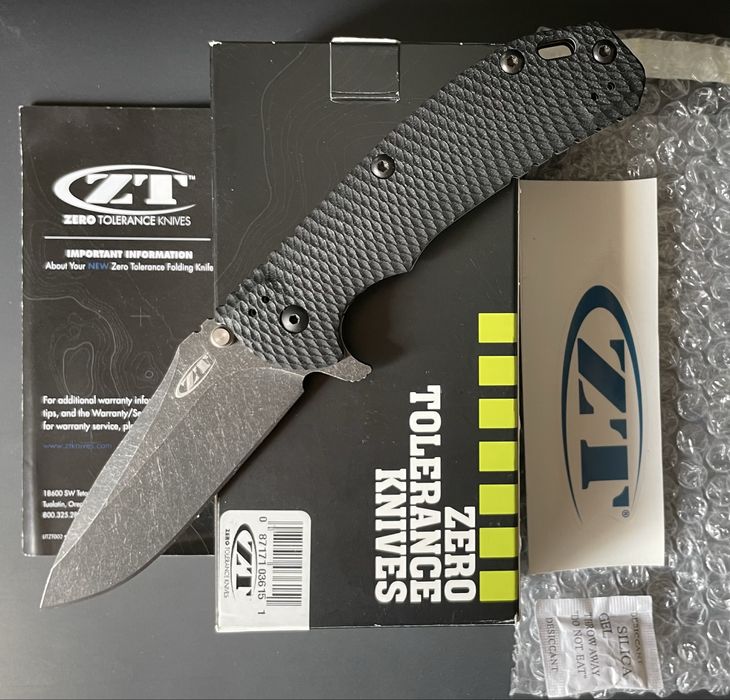 Zero Tolerance ZT 0560BW Rick Hinderer Flipper, G10, ELMAX Оригинал