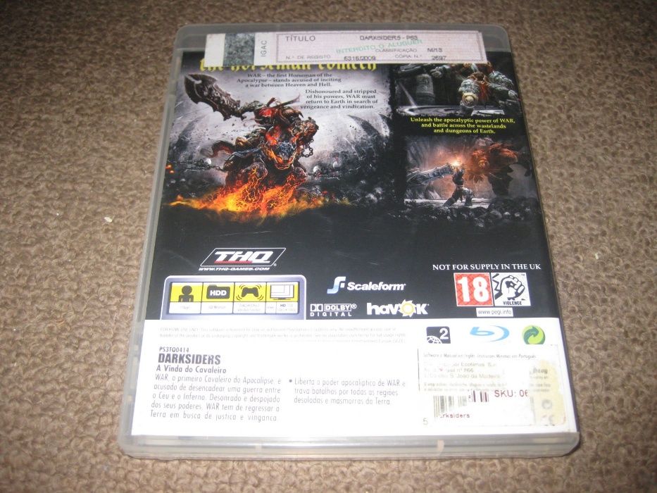 Jogo "Darksiders" para PS3/Completo!