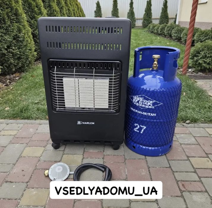 Газовий інфрачервоний обігрівач + балон 27 л, з редуктором та шлангом.