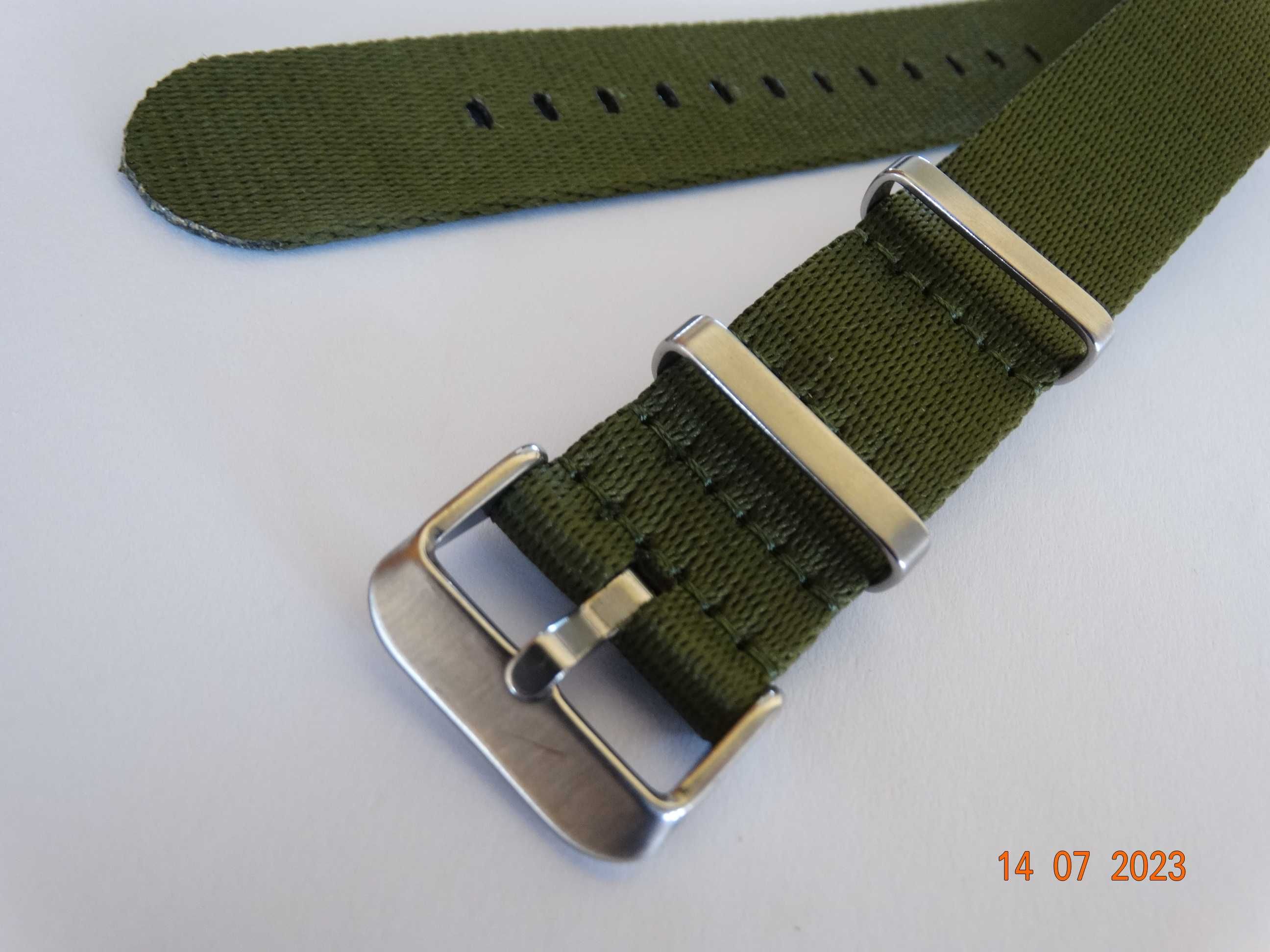 Pasek nylonowy NATO 20mm do zegarka solidne klamry okucia