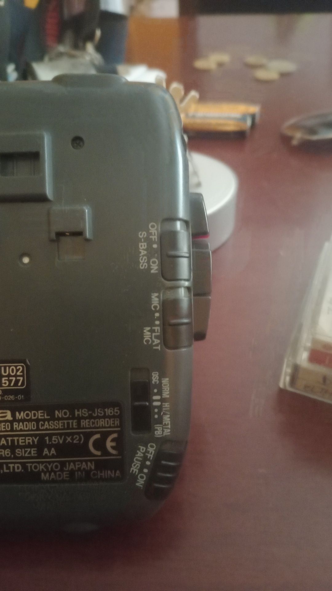 Walkman de cassetes aiwa com radio