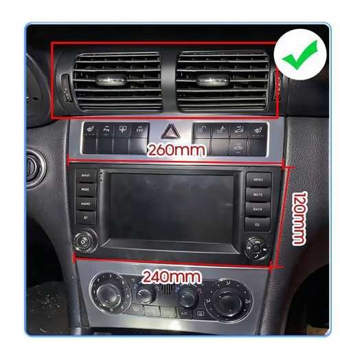 CarPlay Radio RDS WiFi GPS USB DSP Android Mercedes C CLK CL W209 W203