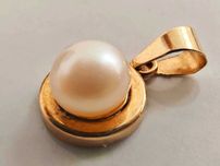 złota zawieszka z perełką pr: 585 w:0,47g dł: 0,9cm