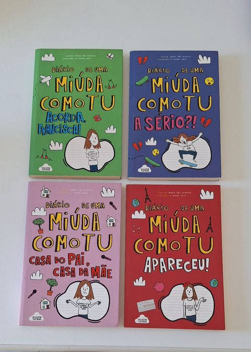 Coleção de livros, "Diário de uma miúda como tu": 1,4,5,6,8,9,10,11