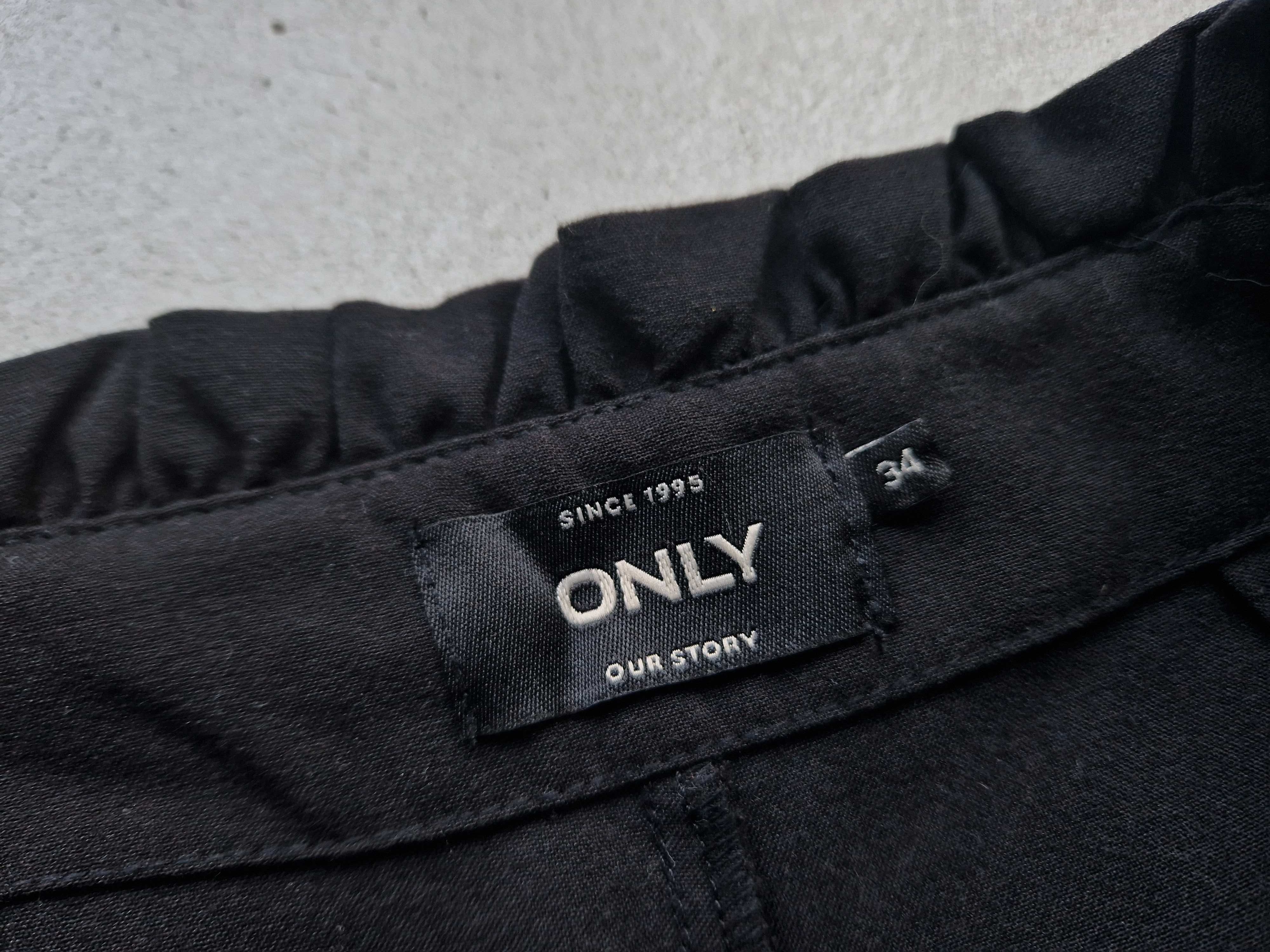 Czarne spodnie z wysokim stanem marki Only 34 XS