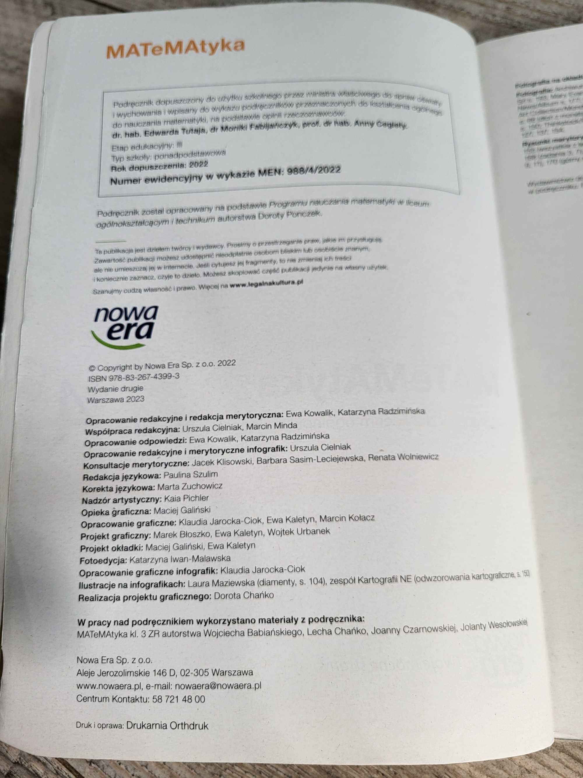 Matematyka 4. Zakres podstawowy i rozszerzony.