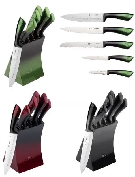 Набір кухонних ножів з підставкою 6 предметів Edenberg EB-11003