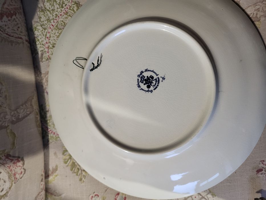 Duży ceramiczny talerz 39 cm Delft Wiatrak