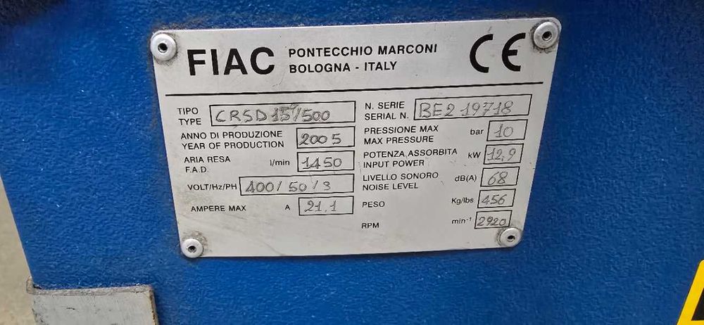 Sprężarka śrubowa FIAC CRS 15